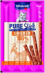 Maius kassidele Vitakraft Pure Stick, kanaga, 4x5g hind ja info | Kassi kuivtoit ja kassikrõbinad | hansapost.ee