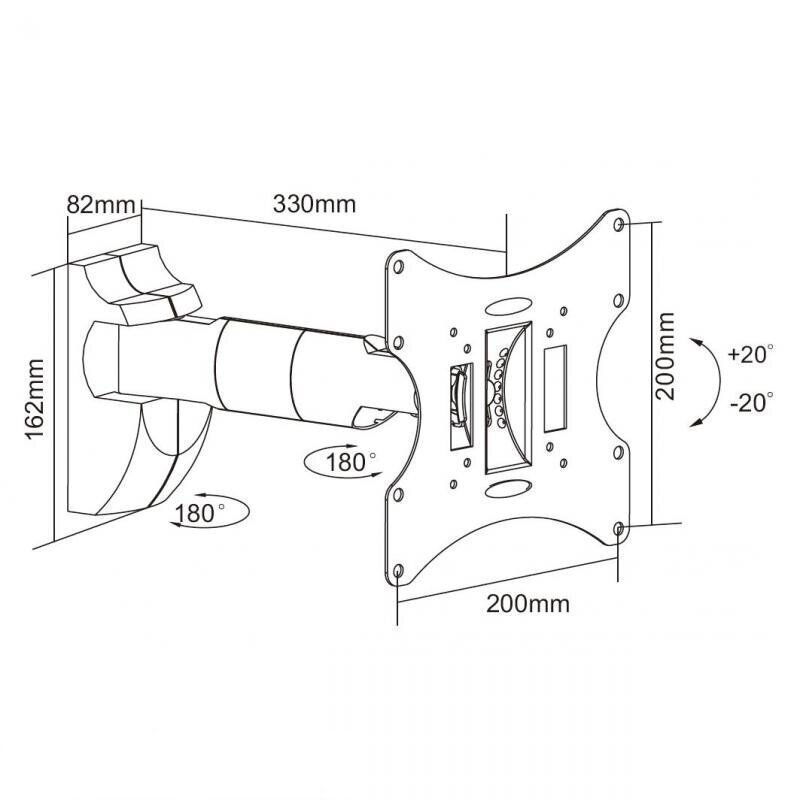 Seinakinnitus Lcd Tv 30" (must) - kuni 30kg hind ja info | Teleri seinakinnitused ja hoidjad | hansapost.ee