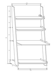 Kirjutuslaud Meblocross Rack, tume tamm hind ja info | Arvutilauad, kirjutuslauad | hansapost.ee