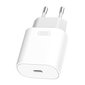 XO L91 Wall Charger, USB-C, 25W + USB-C to Lightning Cable (White) цена и информация | Laadijad mobiiltelefonidele | hansapost.ee