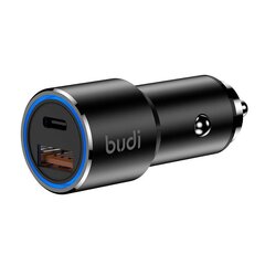 Budi Car Charger, USB + USB-C, 36W (Black) цена и информация | Зарядные устройства для телефонов | hansapost.ee