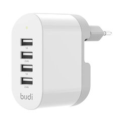 Budi wall charger, 4x USB, 34W (white) цена и информация | Зарядные устройства для телефонов | hansapost.ee