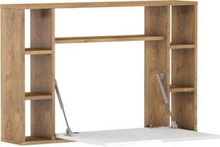Полка трансформер-письменный стол для ноутбука Muse, коричневый/белый цена и информация | Компьютерные, письменные столы | hansapost.ee