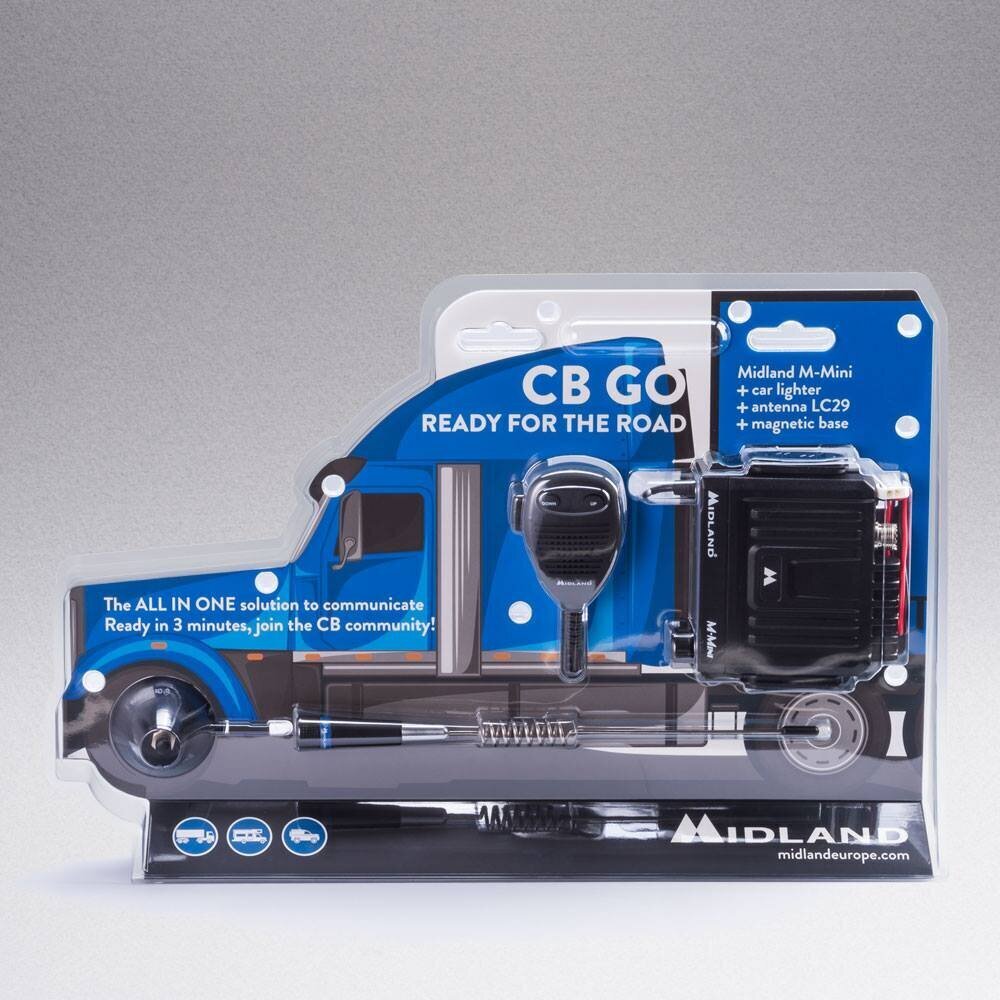 M-Mini autoraadiosaatja Midland CB-GO USB -ja LC29 magnetantenni komplekt цена и информация | Raadiosaatjad | hansapost.ee