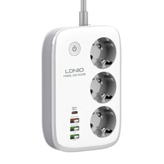 Smart Wi-Fi power strip LDNIO SEW3452 (white) цена и информация | Удлинители | hansapost.ee