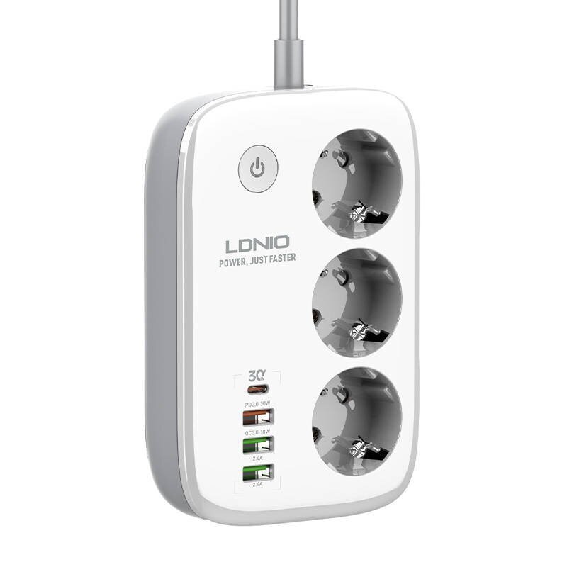 Smart Wi-Fi power strip LDNIO SEW3452 (white) цена и информация | Pikendusjuhtmed | hansapost.ee