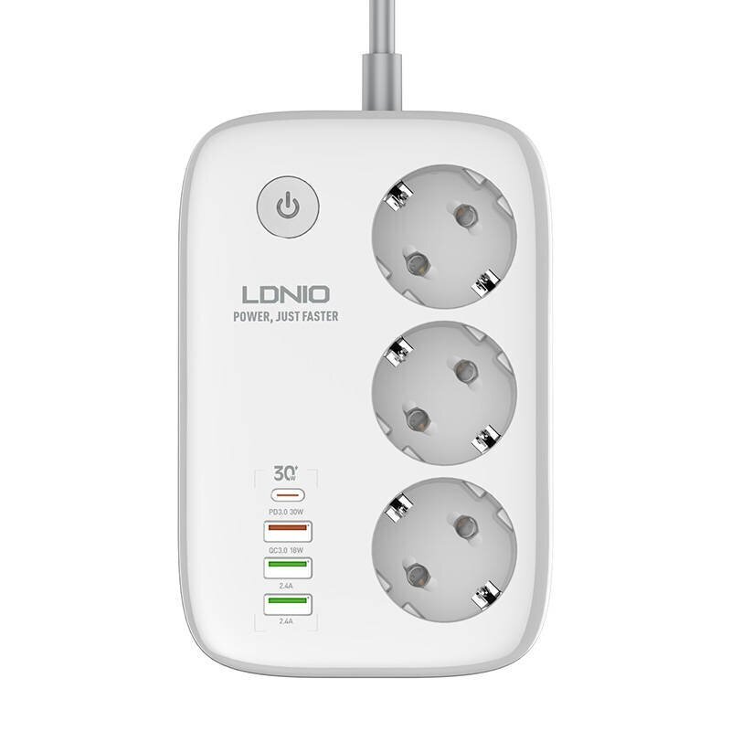 Smart Wi-Fi power strip LDNIO SEW3452 (white) цена и информация | Pikendusjuhtmed | hansapost.ee