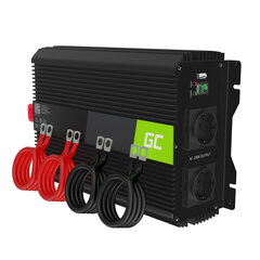 Inverter Green Cell, pingemuundur Pro 12V kuni 230 V 3000 W/6000 W modifitseeritud siinuslaine hind ja info | Green Cell Elektrilised tööriistad | hansapost.ee