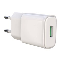 Wall charger XO L92D, 1x USB, 18W, QC 3.0 (white) hind ja info | Laadijad mobiiltelefonidele | hansapost.ee