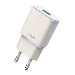 Wall charger XO L92D, 1x USB, 18W, QC 3.0 (white) hind ja info | Laadijad mobiiltelefonidele | hansapost.ee