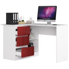 Письменный стол NORE B16, левый вариант, белый/красный цена и информация | Детские письменные столы | hansapost.ee