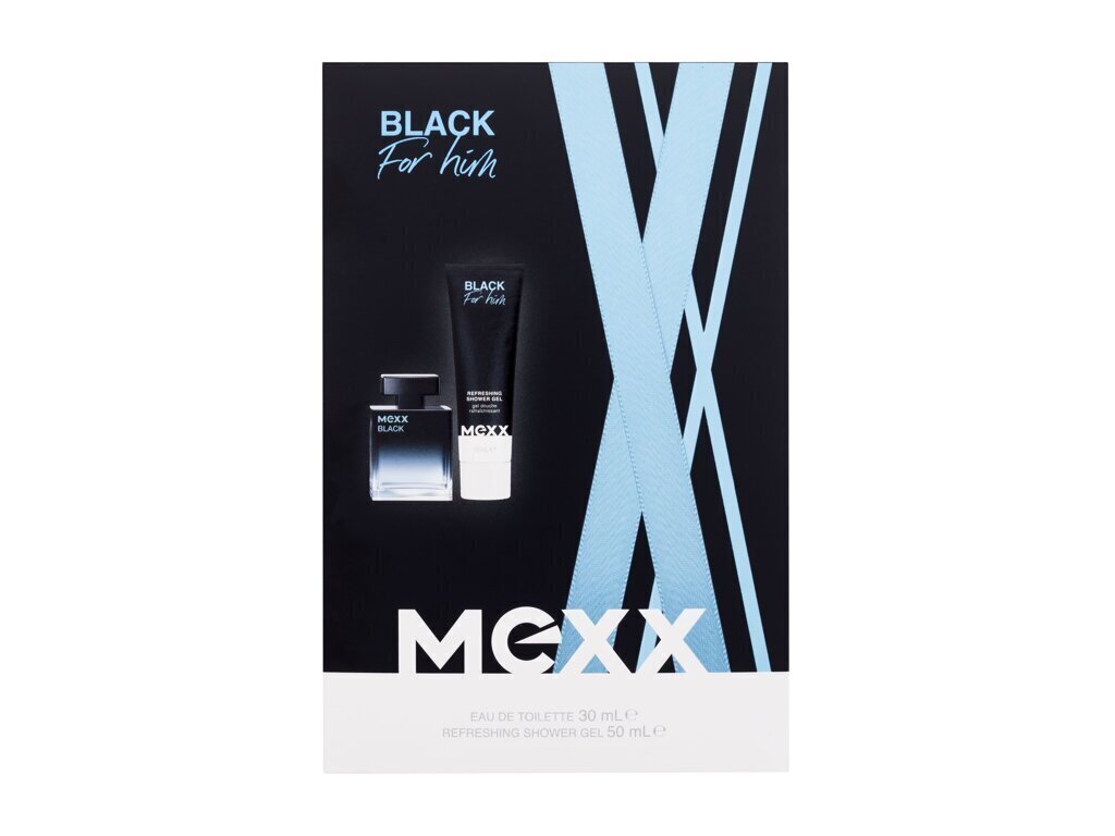 Kinkekomplekt Mexx Black Man meestele: tualettvesi EDT, 30 ml + dušigeel, 50 ml hind ja info | Parfüümid meestele | hansapost.ee