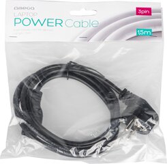 Omega  кабель питания Laptop 3pin 1.5м (43662) цена и информация | Кабели и провода | hansapost.ee