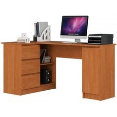 Письменный стол NORE B20, левый вариант, светло-коричневый цена и информация | Компьютерные, письменные столы | hansapost.ee