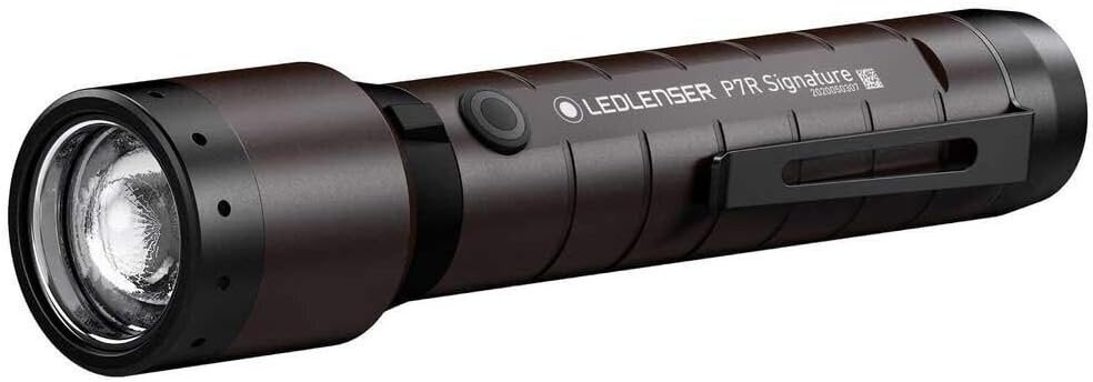 Ledlenser, P7R signatuur, LED -taskulamp, 2000 luumenit, akuga, laetav, veekindel, fookus, valgusvahemik 330 meetrit, valgust kuni 90 tundi, magnetilise laadimiskaabliga, espresso pruun hind ja info | Taskulambid, pealambid ja prožektorid | hansapost.ee