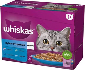 Konserv kassidele Whiskas Fish Treats lõhega, 12x85g цена и информация | Консервы для кошек | hansapost.ee