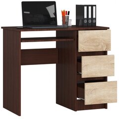 Письменный стол NORE A6, правый вариант, коричневый/цвета дуба цена и информация | Компьютерные, письменные столы | hansapost.ee