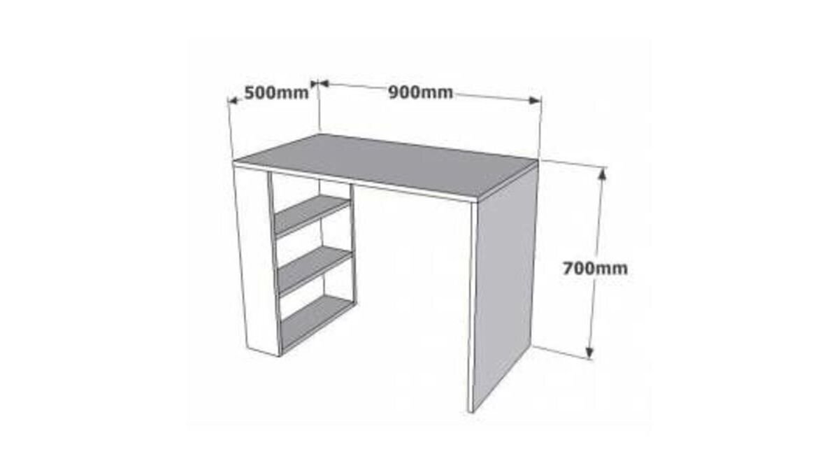 Kirjutuslaud Kalune Design Cool, pruun hind ja info | Arvutilauad, kirjutuslauad | hansapost.ee