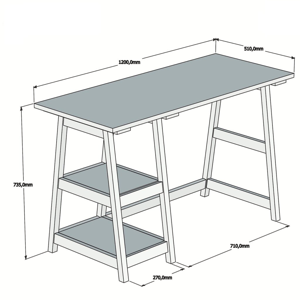 Kirjutuslaud Kalune Design Perla, pruun hind ja info | Arvutilauad, kirjutuslauad | hansapost.ee