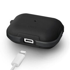 UNIQ etui Valencia AirPods Pro czarny|midnight black Antimicrobial цена и информация | Аксессуары для наушников | hansapost.ee