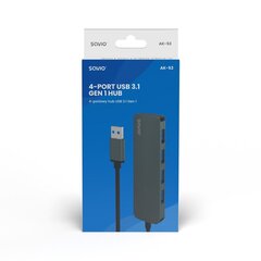 USB Centrmezgls Savio AK-53 4-Port USB 3.1 Gen 1 цена и информация | Адаптеры и USB-hub | hansapost.ee