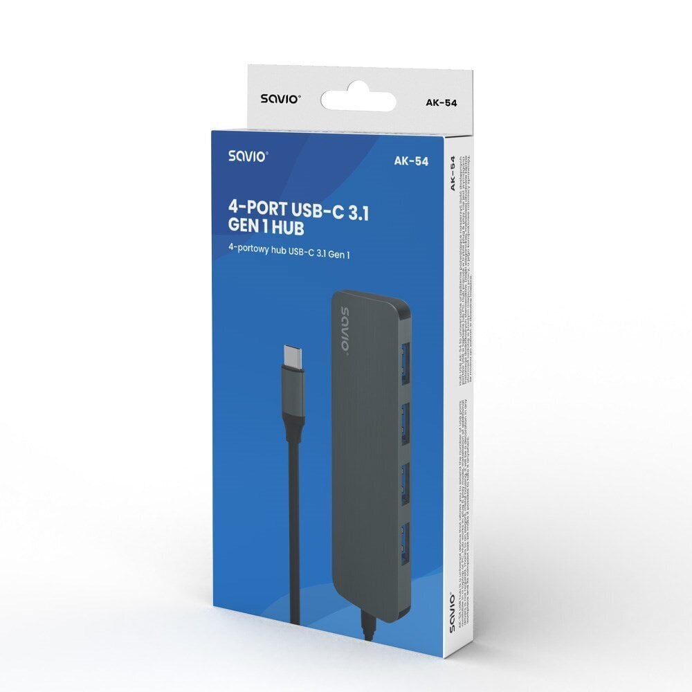 Savio AK-53 4-Port USB-C 3.1 Gen 1 цена и информация | USB adapterid ja jagajad | hansapost.ee