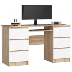 Письменный стол NORE A-11, дуб/белый цена и информация | Компьютерные, письменные столы | hansapost.ee