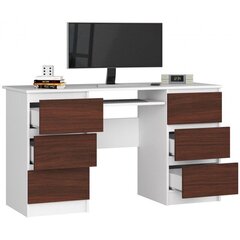 Письменный стол NORE A-11, белый / коричневый цена и информация | Компьютерные, письменные столы | hansapost.ee