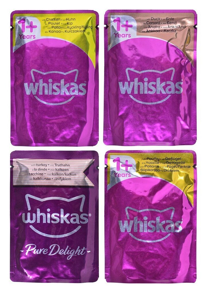Konservide komplekt kassidele Whiskas Pure Delight, 40 x 85g цена и информация | Kassikonservid | hansapost.ee