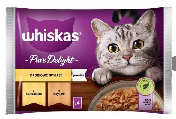 Whiskas kana, pardi, linnuliha ja kalkuniga, täiskasvanud kassidele, 52x85 g hind ja info | Kassikonservid | hansapost.ee