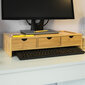 Monitori alus SoBuy BBF03-N, pruun hind ja info | Arvutilauad, kirjutuslauad | hansapost.ee