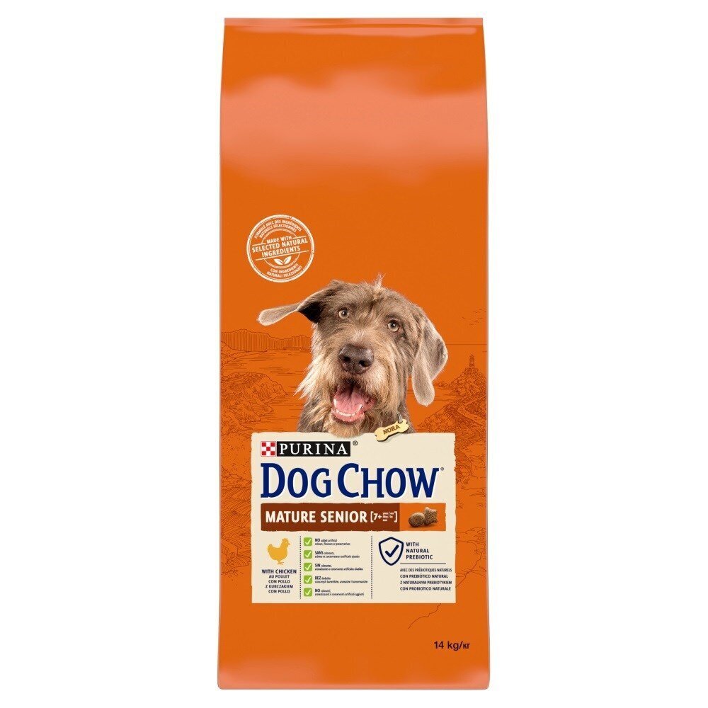 Kuivtoit koertele Purina Dog Chow Mature Senior kanaga, 14 kg цена и информация | Koerte kuivtoit ja krõbinad | hansapost.ee