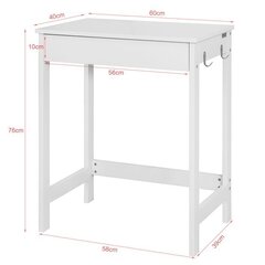 Письменный стол SoBuy FWT43-W, белый цена и информация | Компьютерные, письменные столы | hansapost.ee