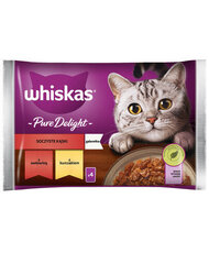 Whiskas с говядиной и курицей, 4х85 г цена и информация | Кошачьи консервы | hansapost.ee
