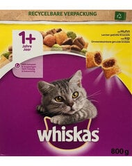 Whiskas для взрослых кошек с курицей, 5х800 г цена и информация | Сухой корм для кошек | hansapost.ee