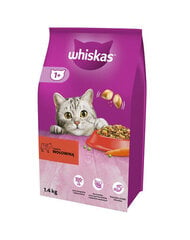 Whiskas с говядиной и овощами, 6х1,4 кг цена и информация | Сухой корм для кошек | hansapost.ee