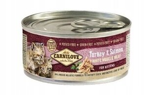Carnilove для котят с индейкой и лососем, 12х100 гр цена и информация | Кошачьи консервы | hansapost.ee