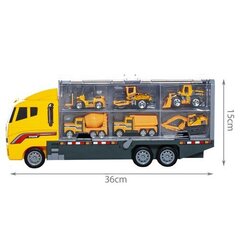 Игрушечный грузовик со строительными транспортными средствами Kruzzel цена и информация | Игрушки для мальчиков | hansapost.ee