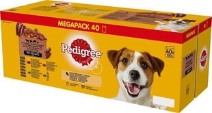 Konserv koertele Pedigree lamba-, pardi- ja veiselihaga, 40x100g цена и информация | Консервы для собак | hansapost.ee