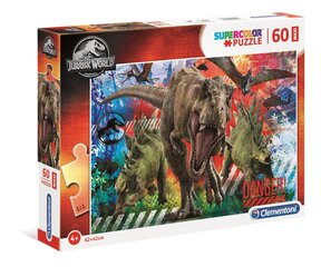 Clementoni: 60el головоломка. Maxi Super Color Jurassic World цена и информация | Пазлы | hansapost.ee