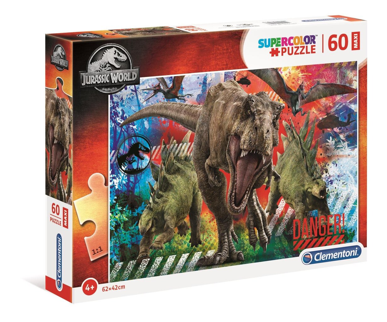 Pusle Clementoni Super Color Jurassic World, 60 tk цена и информация | Pusled lastele ja täiskasvanutele | hansapost.ee