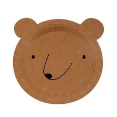 Лесные тарелки «Медвежонок» цена и информация | Праздничная одноразовая посуда | hansapost.ee