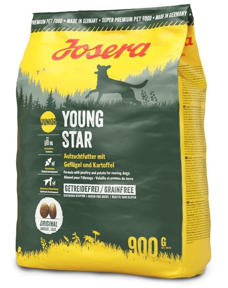 Josera Junior Youngstar Grainfree noortele kutsikatele, 5x900 g hind ja info | Koerte kuivtoit ja krõbinad | hansapost.ee
