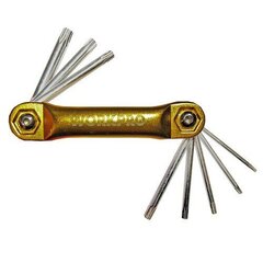 Набор ключей TORX складной: T8, T10, T15, T20, T25, T27, T30, T40 цена и информация | Механические инструменты | hansapost.ee