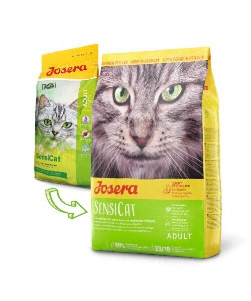 Josera SensiCat tundlikele kassidele, 10 kg цена и информация | Kassi kuivtoit ja kassikrõbinad | hansapost.ee