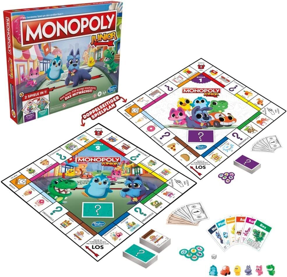 Lauamäng Monopoly Junior 2in1, LT цена и информация | Lauamängud ja mõistatused perele | hansapost.ee