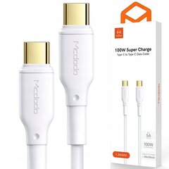 McDodo telefonikaabel, USB-C PD 2.0 QC 4.0 5A 100W 1.2m VALGE CA-8350 hind ja info | Mcdodo Mobiiltelefonid, fotokaamerad, nutiseadmed | hansapost.ee