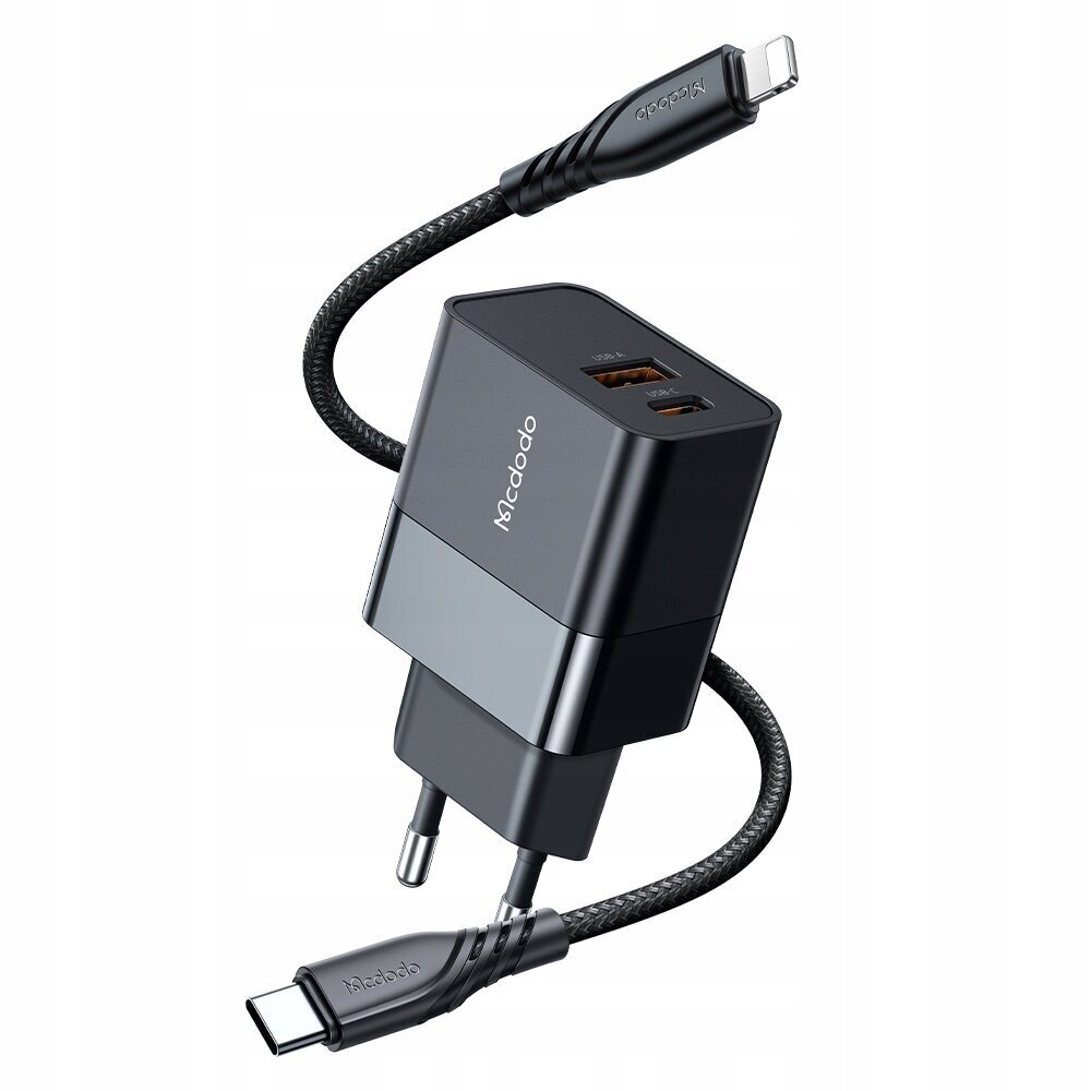 Mcdodo telefonilaadija, kiire, USB, USB-C, 20W, Iphone'ile, universaalne, must цена и информация | Laadijad mobiiltelefonidele | hansapost.ee