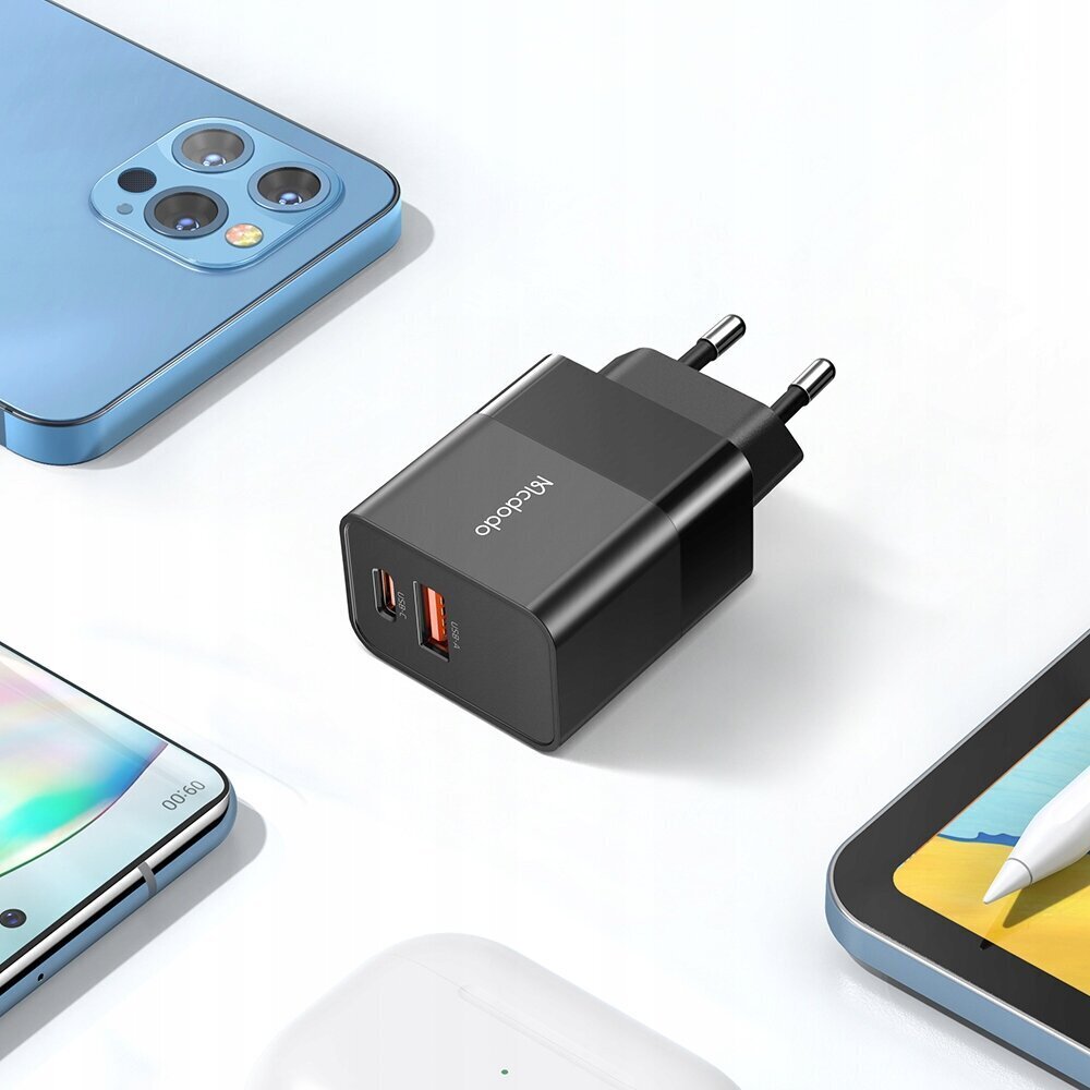 Mcdodo telefonilaadija, kiire, USB, USB-C, 20W, Iphone'ile, universaalne, must hind ja info | Laadijad mobiiltelefonidele | hansapost.ee