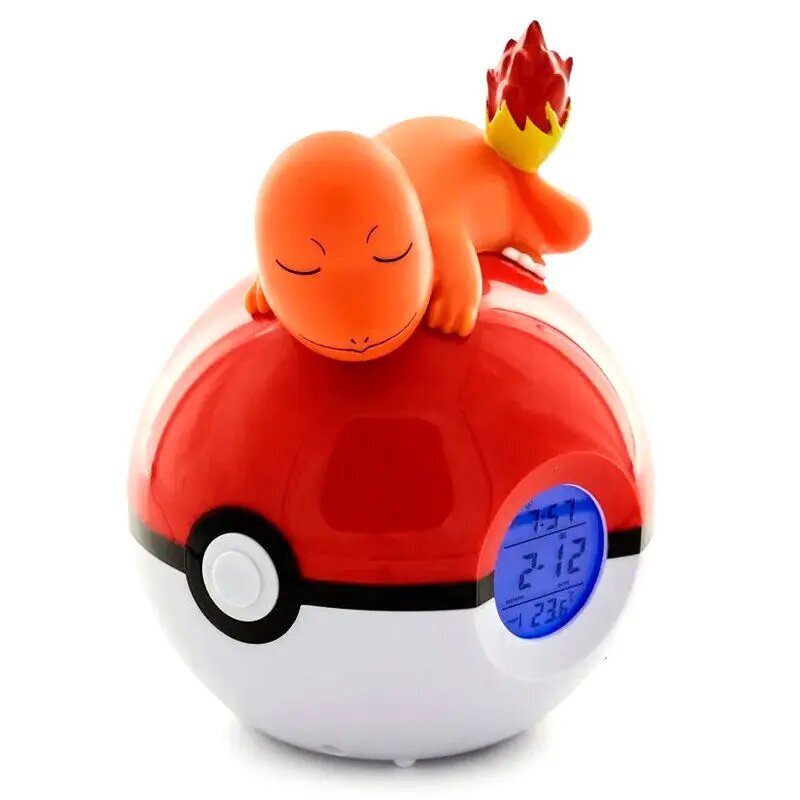 Pokemon Charmander Pokeball lamp äratuskell 6553 цена и информация | Raadiod ja äratuskellad | hansapost.ee
